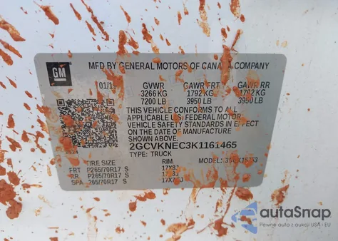 2019 Chevrolet Silverado 1500 Ld Wt z USA, uszkodzony, nr VIN 2GCVKNEC3K1161465